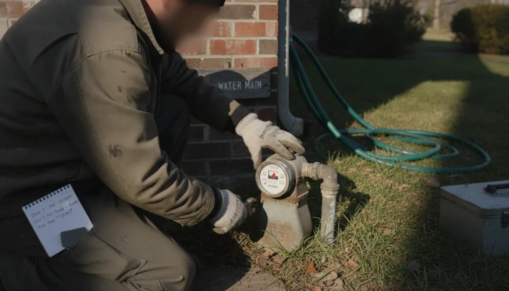Clayton NC Plumber explains how to find a water leak at home using meter checks and isolating hot and cold lines